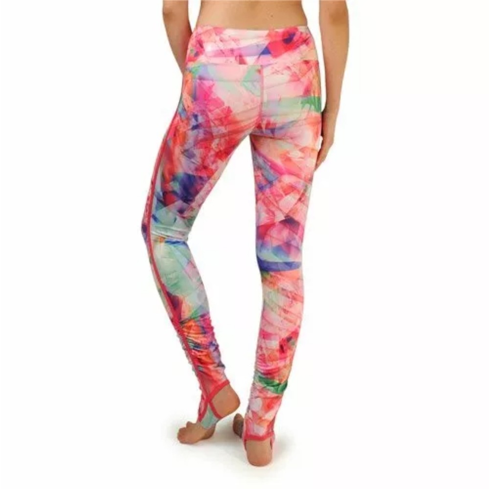 Danskin Legging Geometric Printed Pink Stirrup - Picture 2 of 4